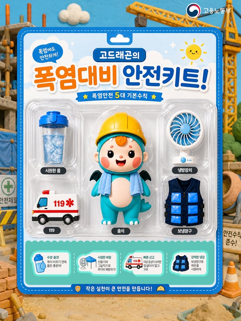 꼭 지켜야 할 폭염안전 5대 기본수칙! 하단내용 참조
