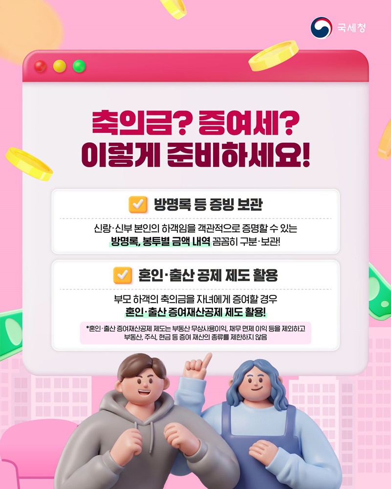 축의금으로 장만한 신혼집, 비과세라 아무 문제 없다?!