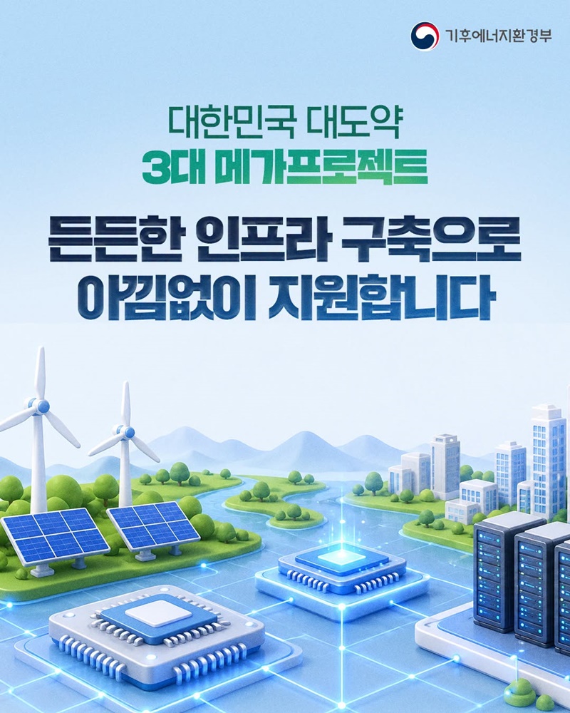 3대 메가프로젝트, 든든한 인프라 구축으로 아낌없이 지원