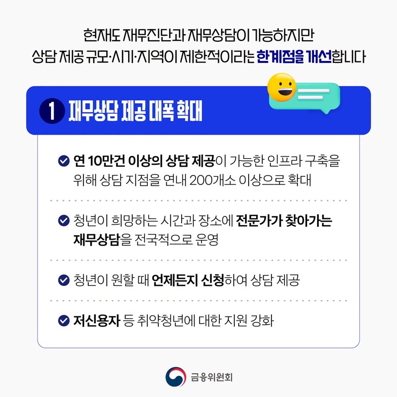 청년 모두를 위한 재무상담 7월 6일부터 신청