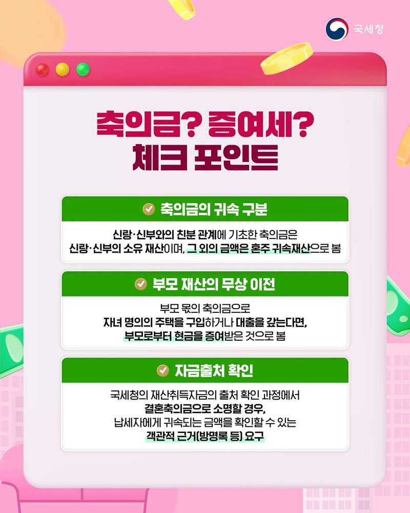 축의금으로 장만한 신혼집, 비과세라 아무 문제 없다?!