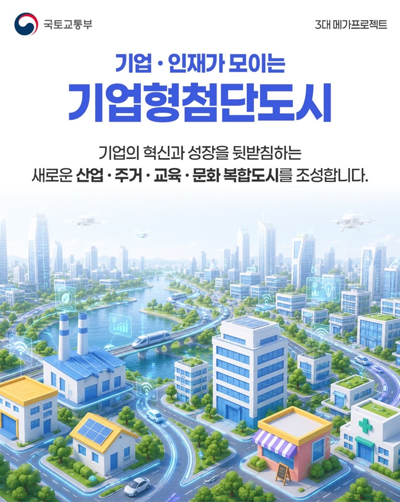 기업형첨단도시, 새로운 산업·주거·교육·문화 복합도시 조성