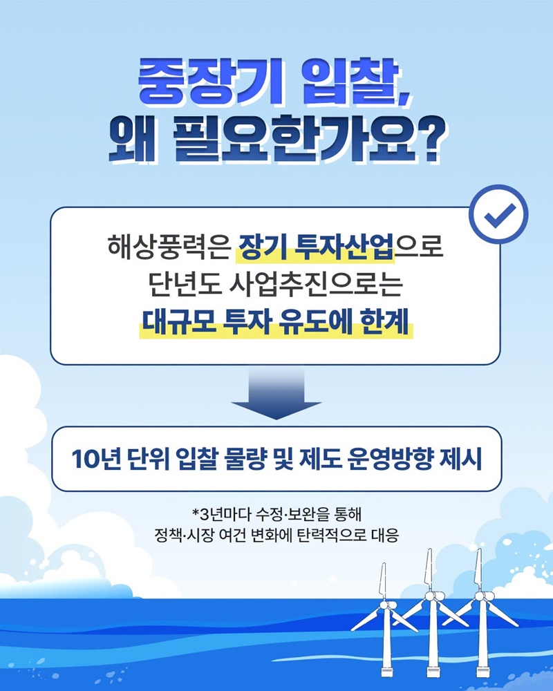 에너지 대전환 ,해상풍력 중장기 입찰 계획 공개