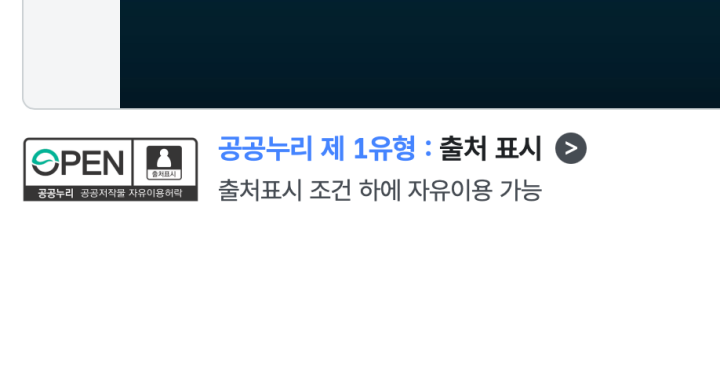 저작권 걱정 없이 이용할 수 있는 자료를 의미하는 '공공누리' 마크. 출처표기만 하면 상업적으로 이용할 수도 있다. (출처: 국가유산 디지털 서비스)