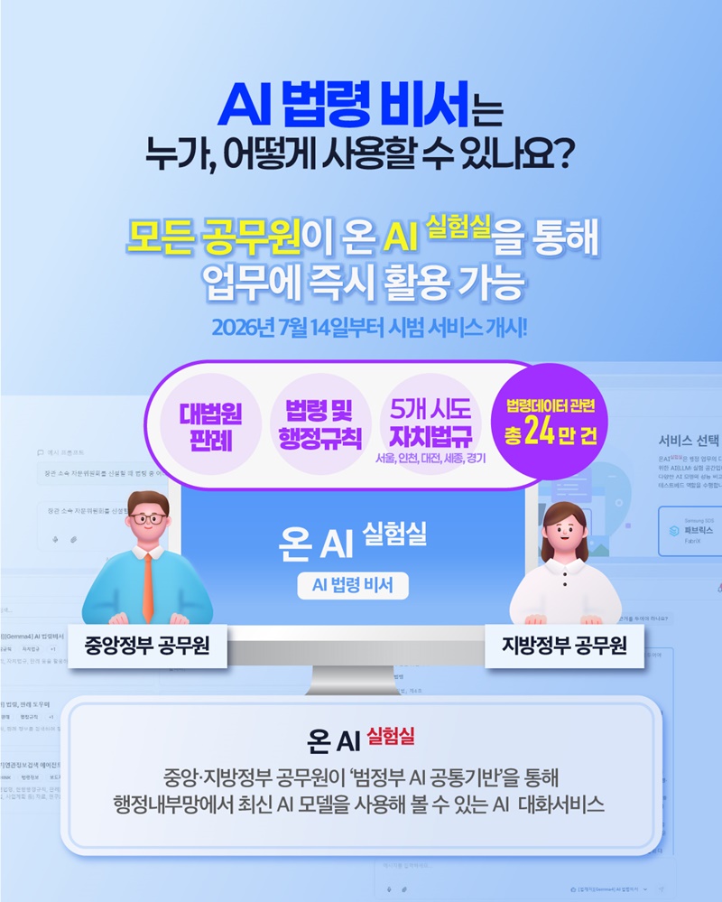 공무원이 직접 만든 AI 법령 비서 시범 개시