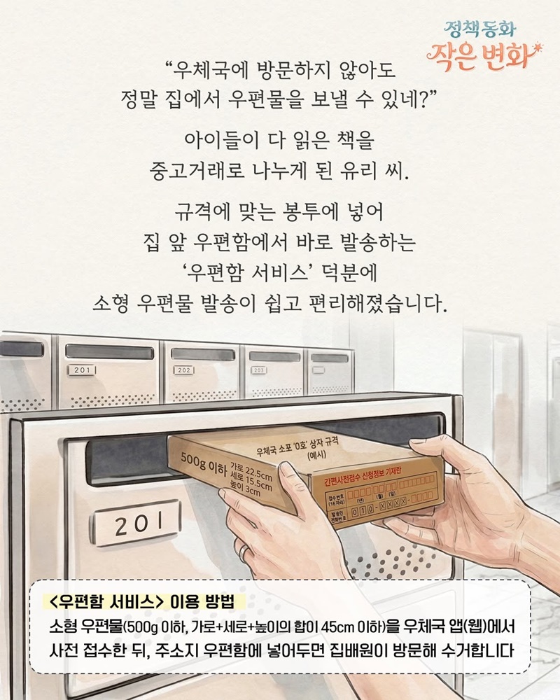 우편서비스의 특별한 변신