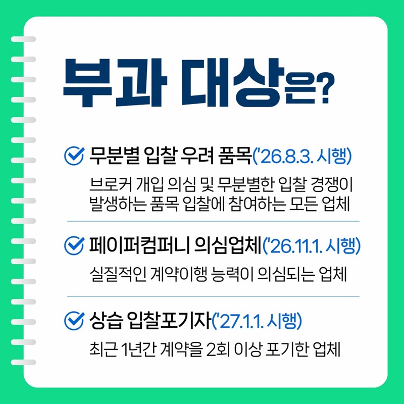 입찰만 하고 계약은 포기? 이제 입찰보증금이 부과됩니다