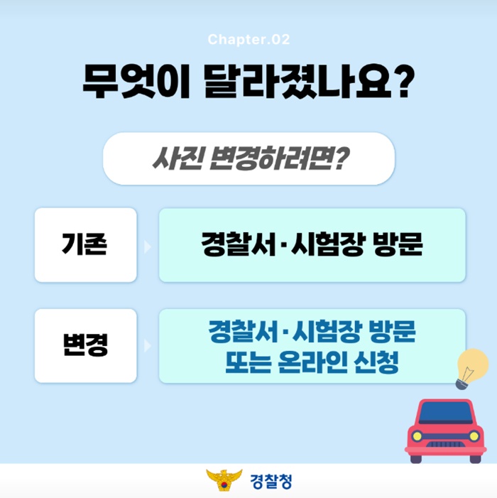 이제 운전면허증 사진 온라인으로도 변경 신청 가능합니다!