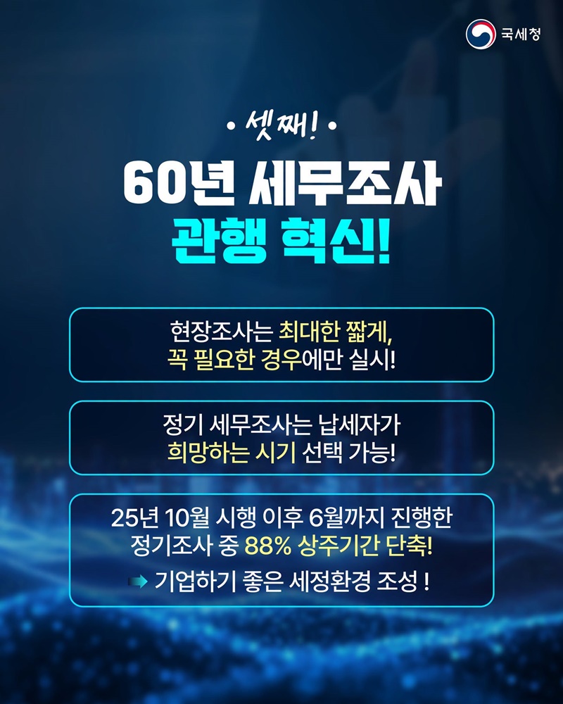 국세청 하반기, 국민 여러분께 업무 보고드립니다!