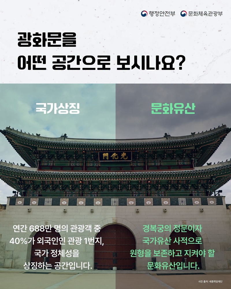 광화문 현판, 한글 병기해야 할까요?
