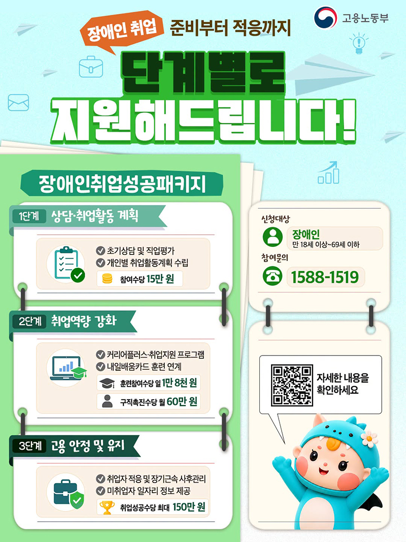 장애인 취업, 준비부터 적응까지 단계별로 지원해드립니다! 하단내용 참조