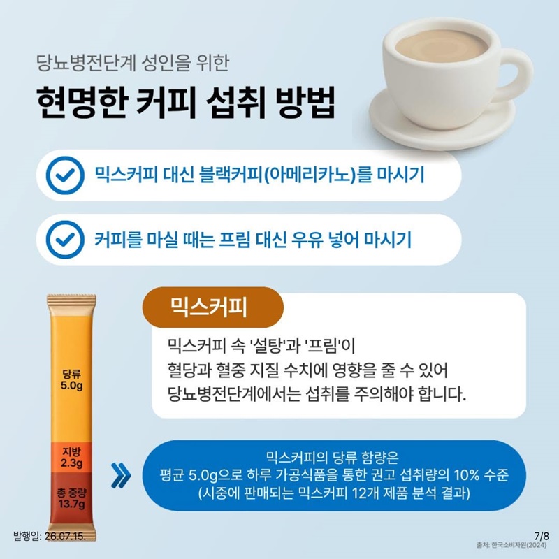 당뇨병전단계 성인을 위한 식사지침