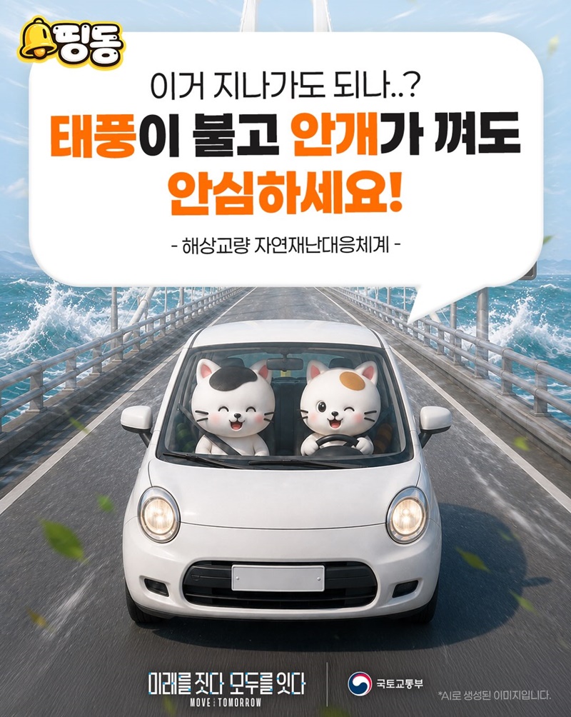 태풍이 불고 안개가 껴도 안심하세요!
