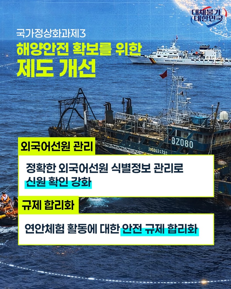해양경찰청 국가정상화 과제