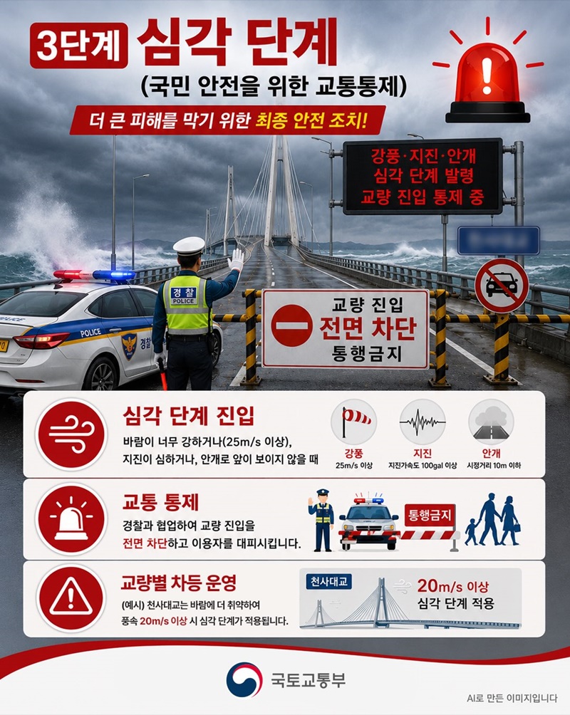 태풍이 불고 안개가 껴도 안심하세요!