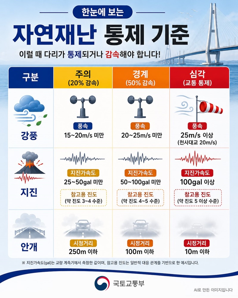 태풍이 불고 안개가 껴도 안심하세요!