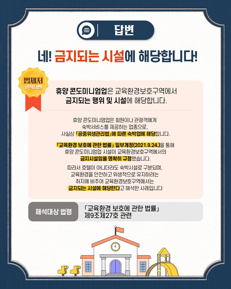 호텔은 안 되고, 콘도는 될까?