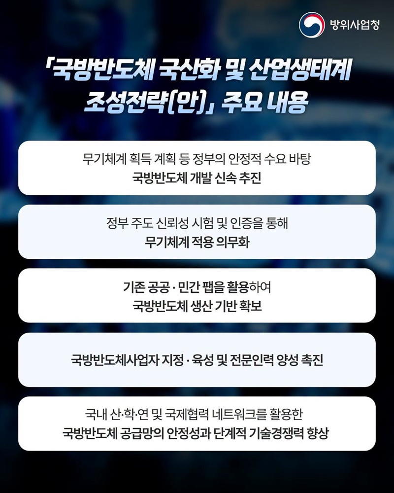 K-방산의 성장을 뒷받침하는 국방반도체 기술자립