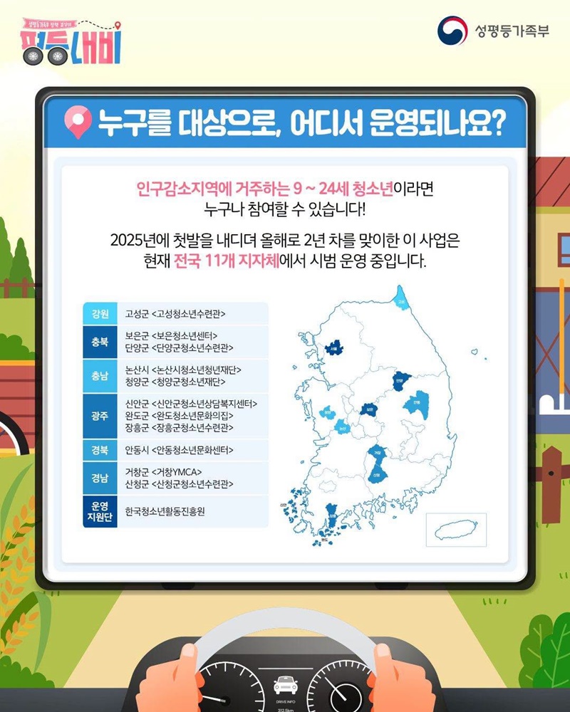 평등내비 인구감소지역 청소년 성장지원
