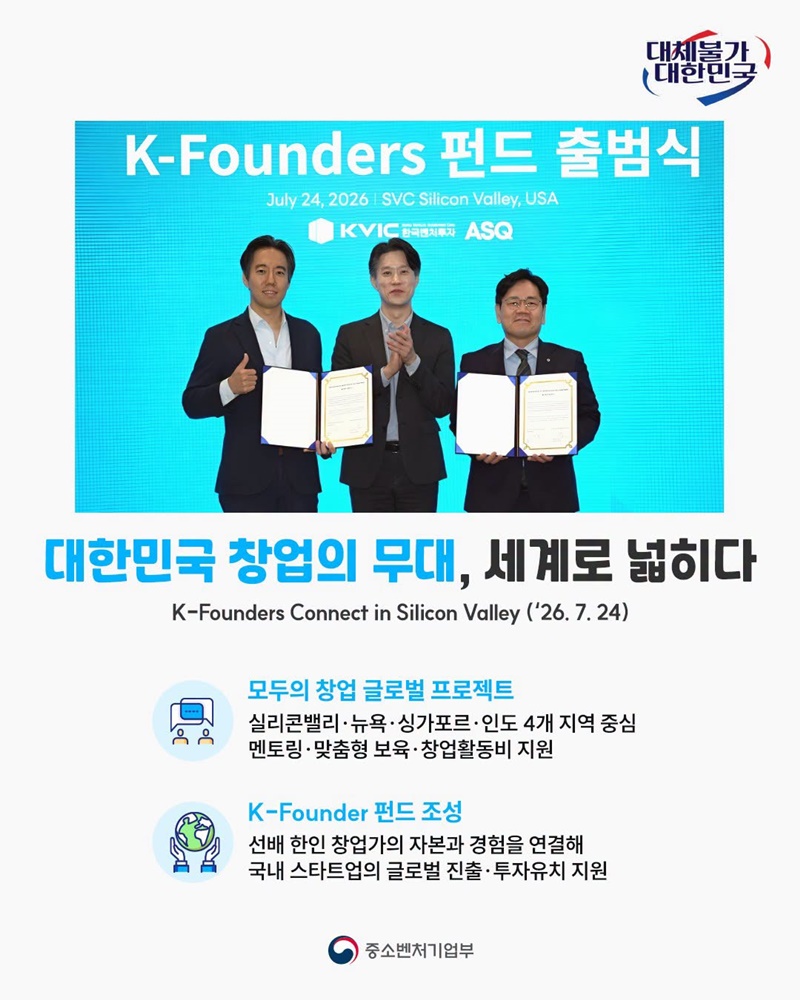 대한민국 창업의 무대, 세계로 넓히다 하단내용 참조