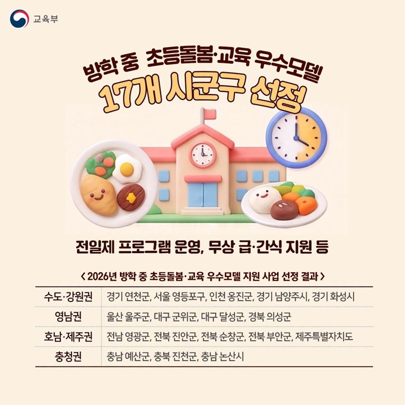 2026년 여름방학 더 커진 초등돌봄·교육