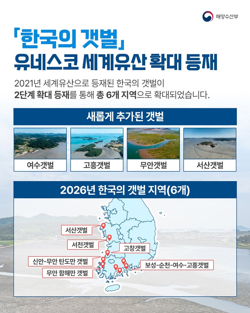 한국의 갯벌, 세계유산의 가치를 넓히다