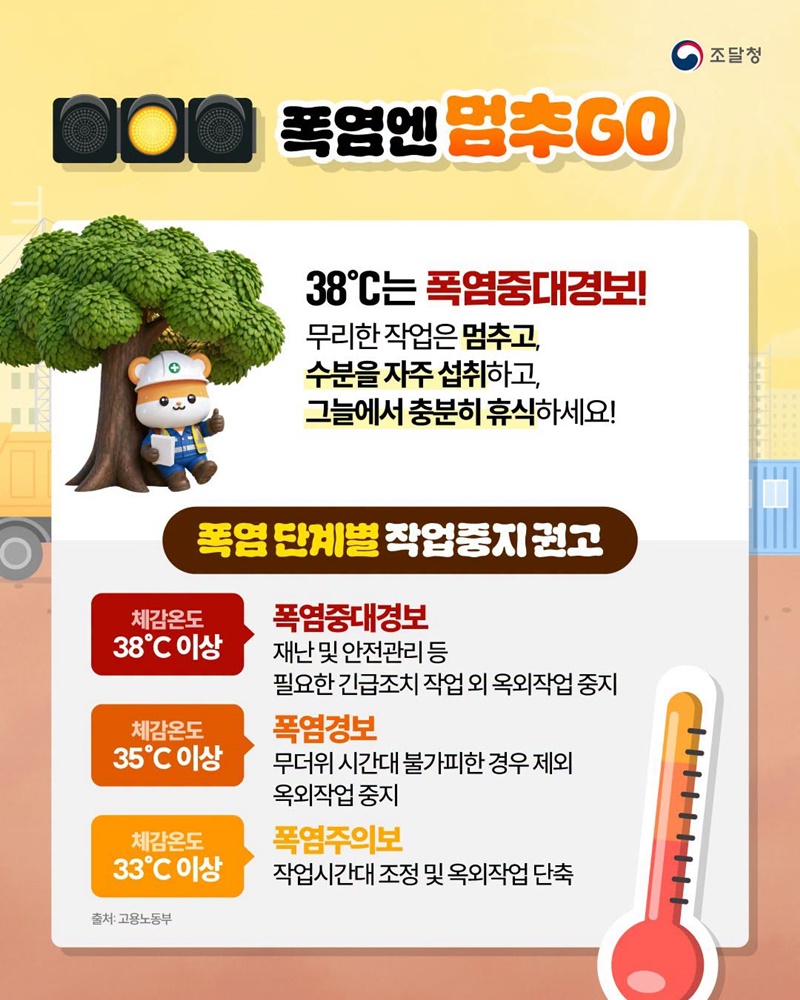 모두를 위한 38℃ 멈춤 - 건설현장 폭염대비 안전수칙