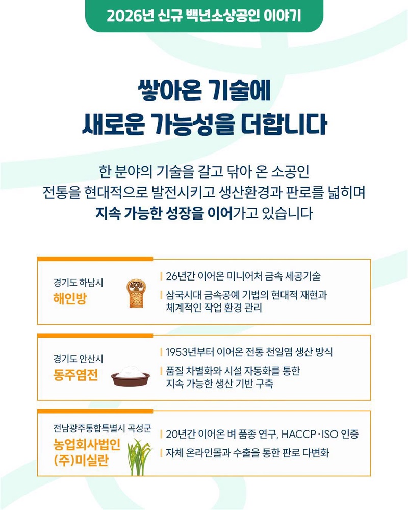 오랜 경험과 기술, 지역의 자부심이 되다