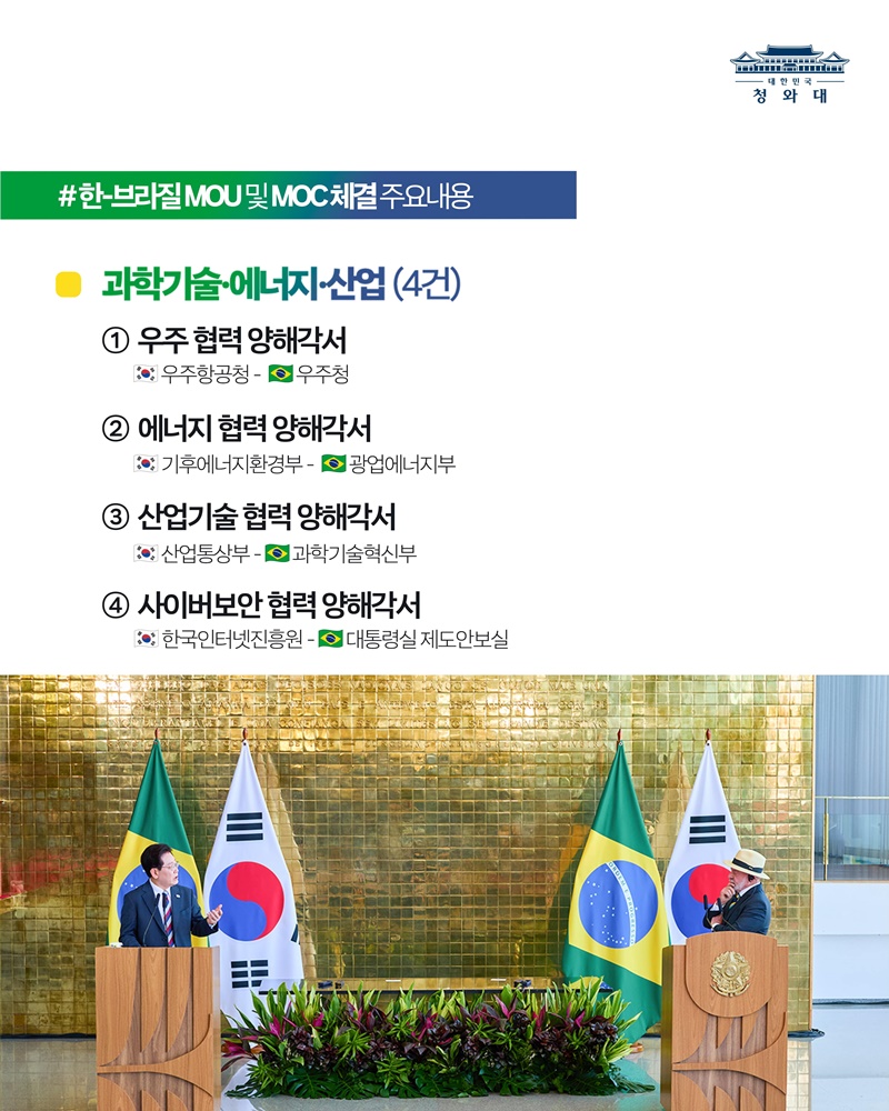 한-브라질 정상회담 결과, 국민께 보고드립니다