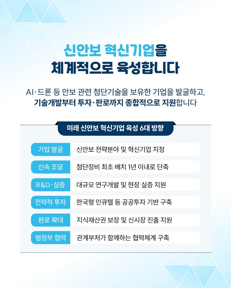 미래 신안보 혁신기업 육성 실행에 속도를 냅니다