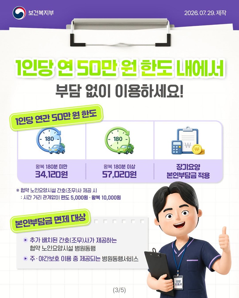 병원 방문 불편한 어르신, 이제 든든하게 동행해 드립니다