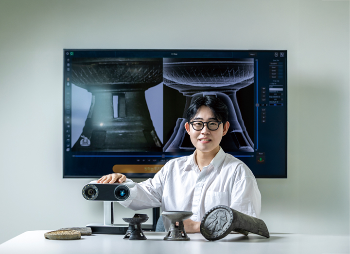 3D 스캔 데이터를 분석해 유물 실측도면을 자동으로 만드는 소프트웨어 '아치(ARCH) 3D 라이너'를 개발한 캐럿펀트 이건우 대표. 사진 C영상미디어