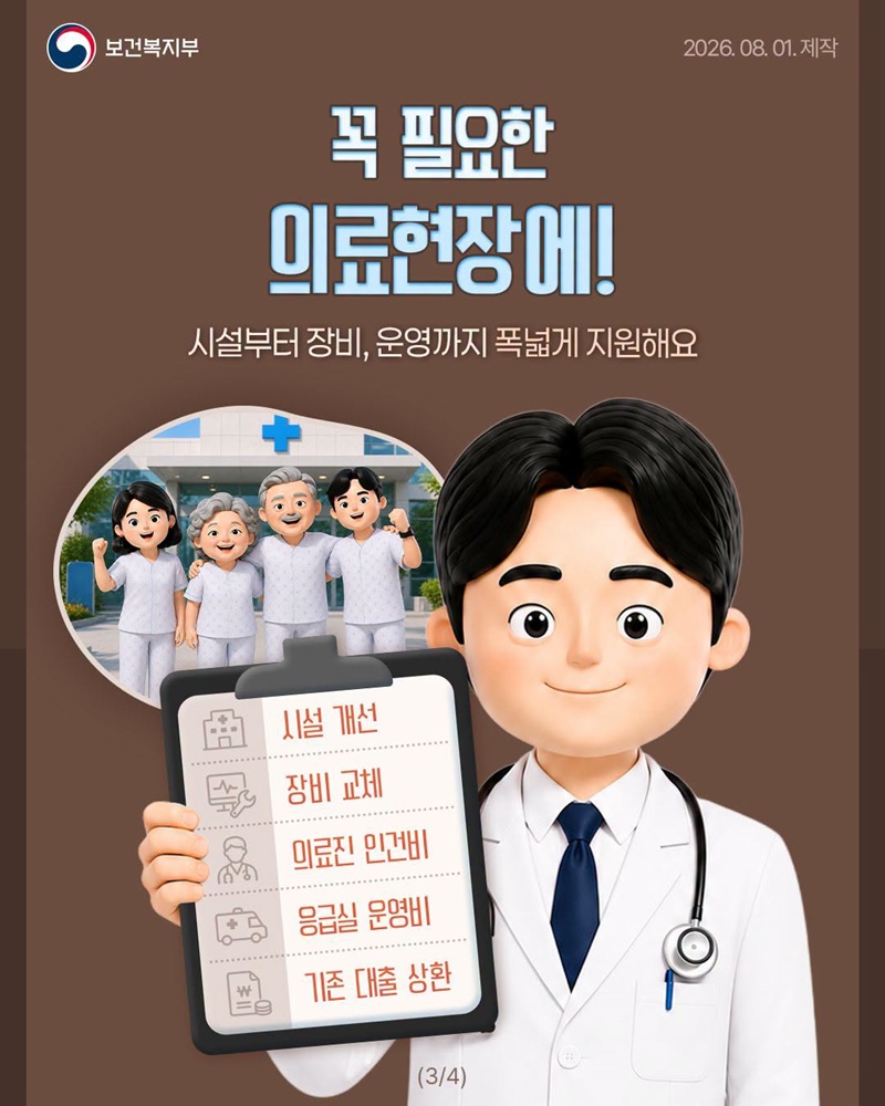 비수도권·취약지 응급의료기관에 1000억 원 융자 지원!