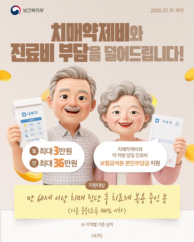 보훈의료대상자도 치매안심센터 혜택 적용! (8/1~)