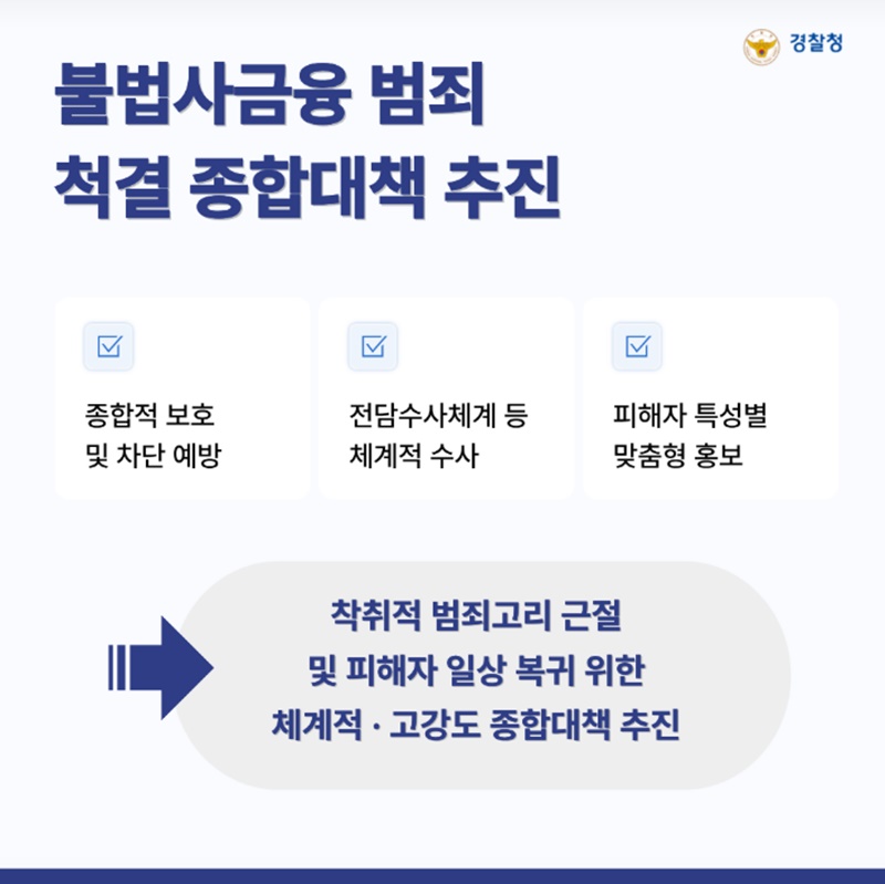 불법사금융 범죄 척결 종합대책 추진