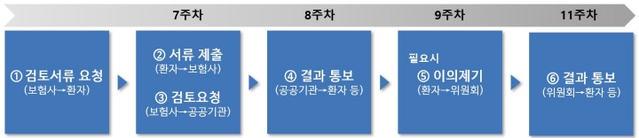 (참고) 경상환자 장기 치료 필요성 검토 절차 (국토교통부 제공)
