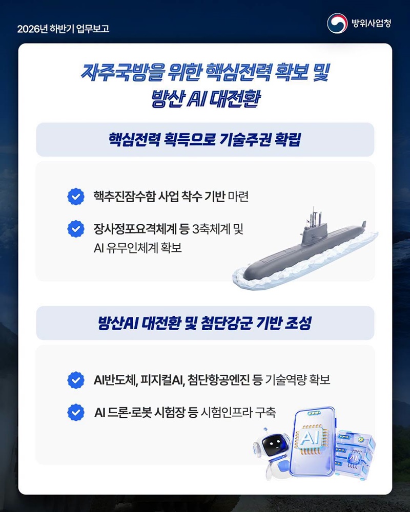 2026년 하반기 방위사업청 업무 계획 보고