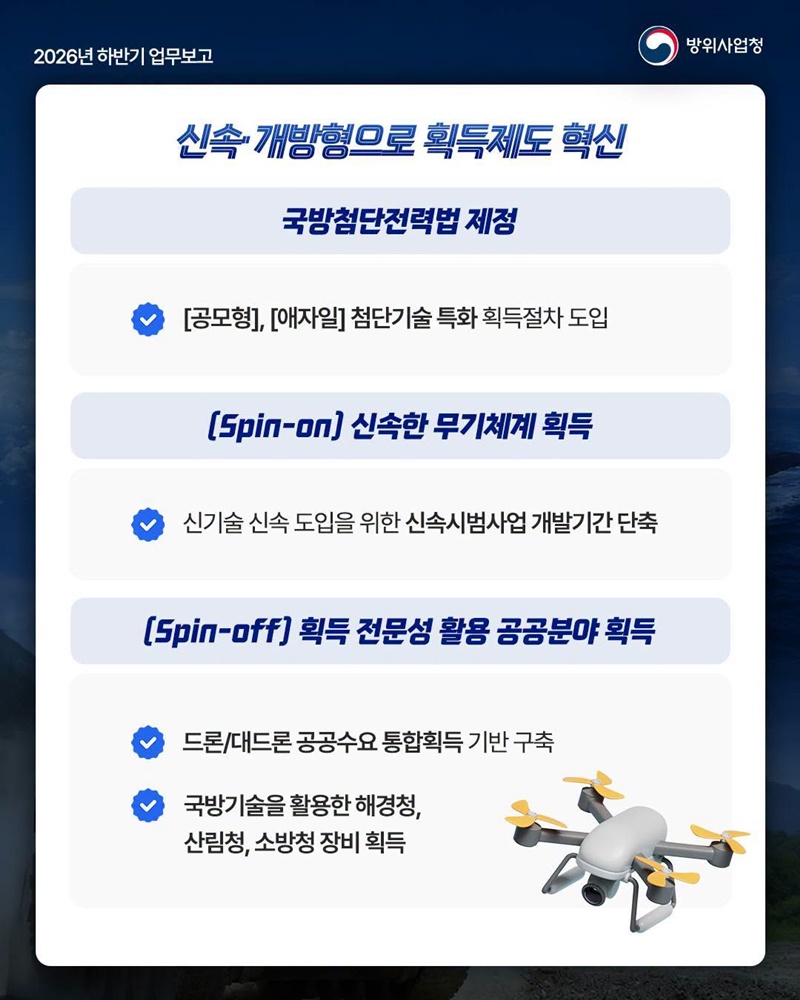 2026년 하반기 방위사업청 업무 계획 보고