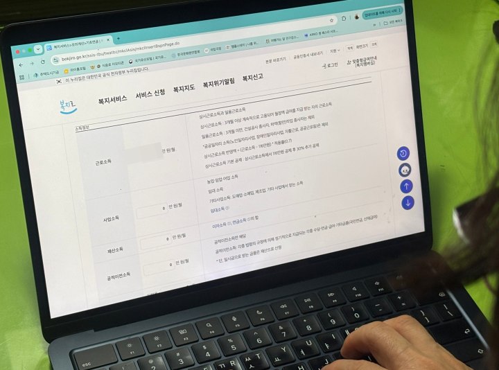 복지 제도가 생소한 국민이라도 소득과 재산 잔액만 파악하고 있다면 손쉽게 접근할 수 있는 '복지로' (본인촬영)