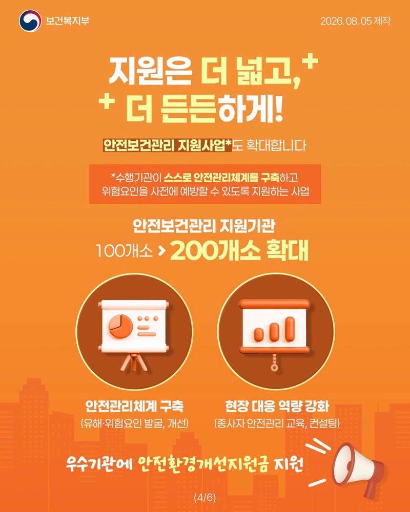 노인일자리 참여 어르신의 안전한 하루를 책임집니다