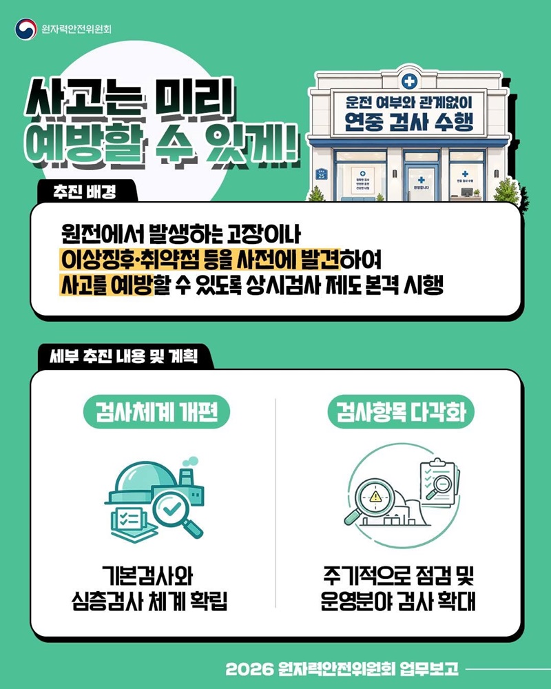 사고 예방중심의 원전 정기검사 제도 개편