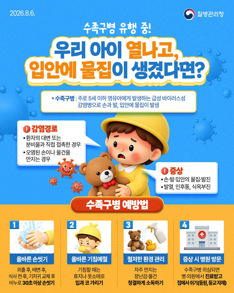우리 아이 열나고, 입안에 물집이 생겼다면? 하단내용 참조