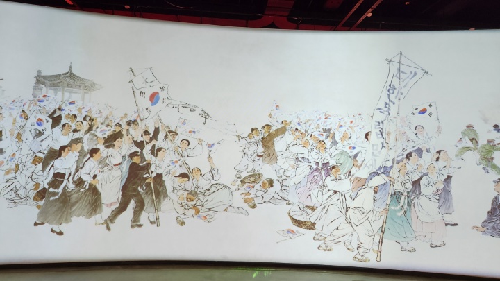 우리 겨레의 3.1운동과 대중투쟁 모습을 전시관에서 만나볼 수 있다. (본인촬영)