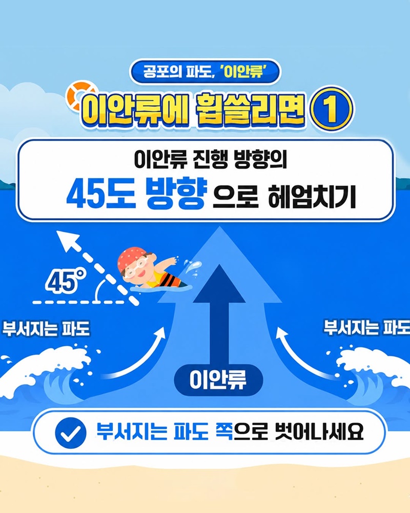 이안류에 휩쓸렸을 땐? 당황하지 말고 안전수칙부터!