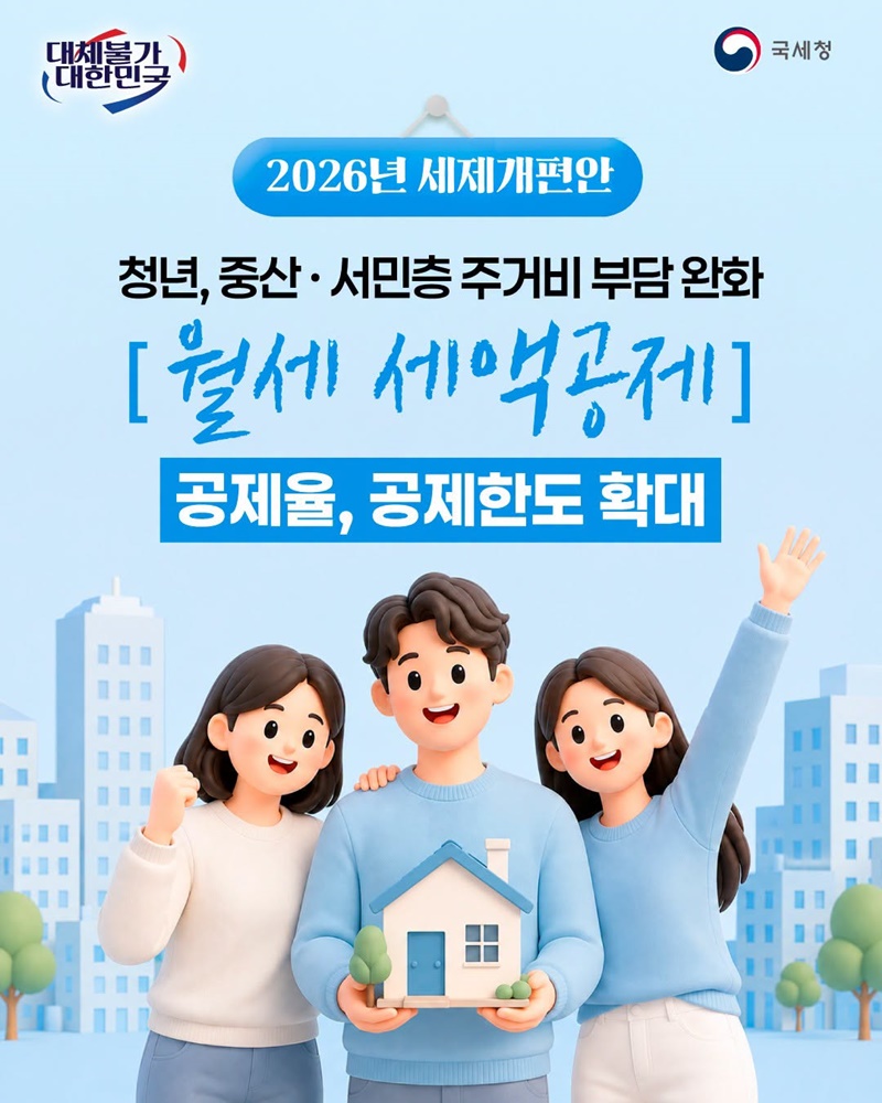 청년, 중산·서민층 주거비 부담 완화 월세 세액공제