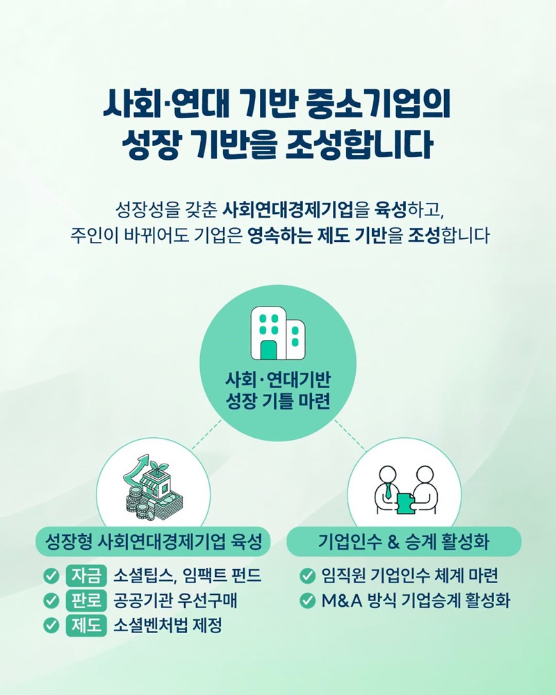 성장의 온기를 곳곳으로 전합니다