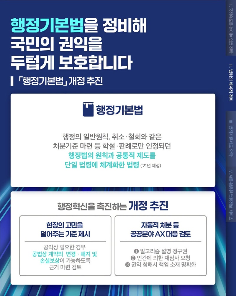 체계적으로 법령을 바로 세우는 정비