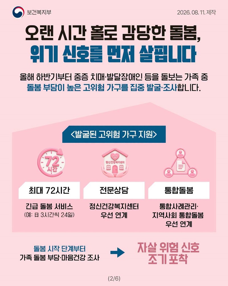 누군가를 돌보는 당신도 돌봄이 필요합니다