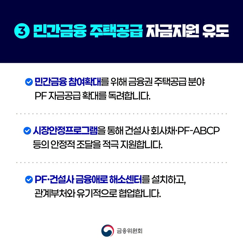 주택공급 촉진을 위한 금융지원 확대