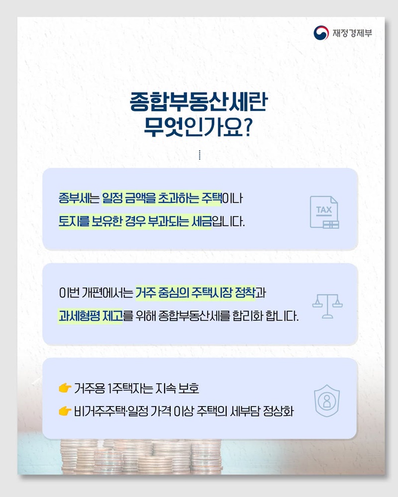 공정과세를 위한 조세개혁, 종합부동산세 개편